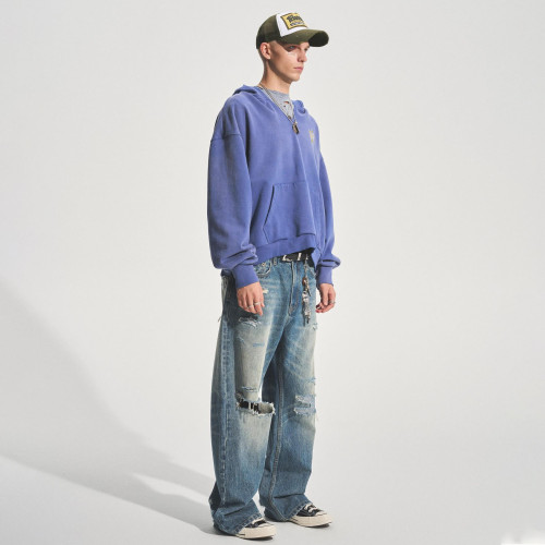 Custom Clothing Manufacturers Distressed Digital Printing Pullover Hoodies