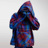 Custom Clothing Manufacturers 100%cotton distressed Pullover plaid hoodie