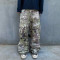 Custom Clothing Manufacturers 100% cotton Camouflage overalls casual pants
