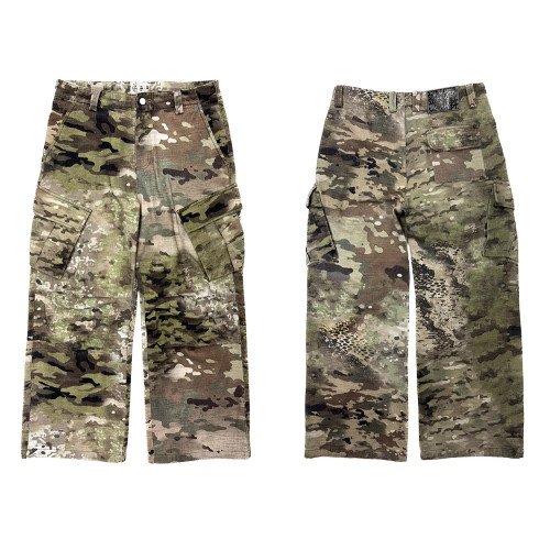 Custom Clothing Manufacturers 100% cotton Camouflage overalls casual pants