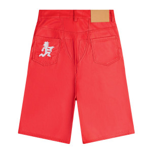 Custom Clothing manufacturers Embroidery logo custom buckles Leather shorts