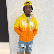 Custom Clothing Manufacturers Appliqué Embroidery Rhinestones Distressed Hoodie