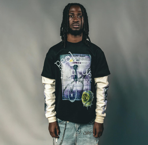 Custom Clothing Manufacturers Digital Print 100% Cotton Double-layered sleeves T-shirt