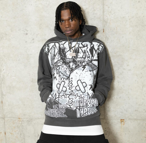 Custom Clothing Manufacturers Digital Print 100% Cotton Print Pullover Hoodie