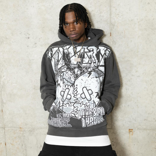 Custom Clothing Manufacturers Digital Print 100% Cotton Print Pullover Hoodie