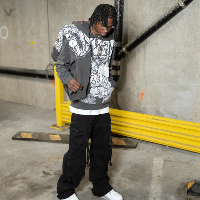 Custom Clothing Manufacturers Digital Print 100% Cotton Print Pullover Hoodie