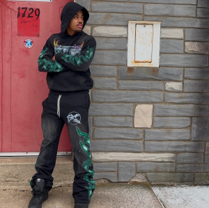 Custom Clothing Manufacturers Digital Printing Acid Wash Pullover Hoodie