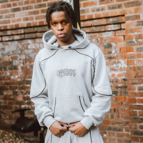 Custom Clothing Manufacturers Piping Embroidery Casual Hooded Sweatshirt