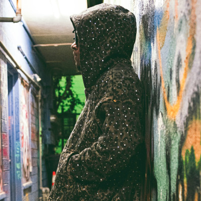 Custom Clothing Manufacturers Leopard Print Rhinestones Hooded