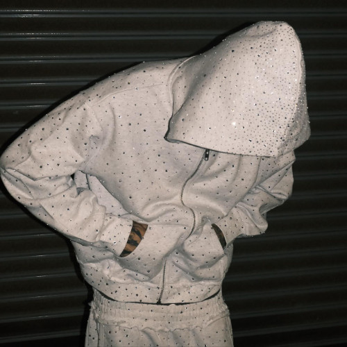 Custom Clothing Manufacturers Rhinestone 100% Cotton Casual Hoodies