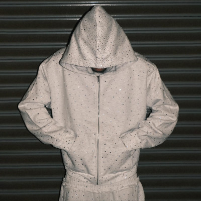 Custom Clothing Manufacturers Rhinestone 100% Cotton Casual Hoodies