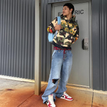 Custom Clothing Manufacturers Embroidery Digital Printing Distressed Hoodie