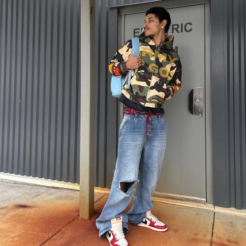 Custom Clothing Manufacturers Embroidery Digital Printing Distressed Hoodie