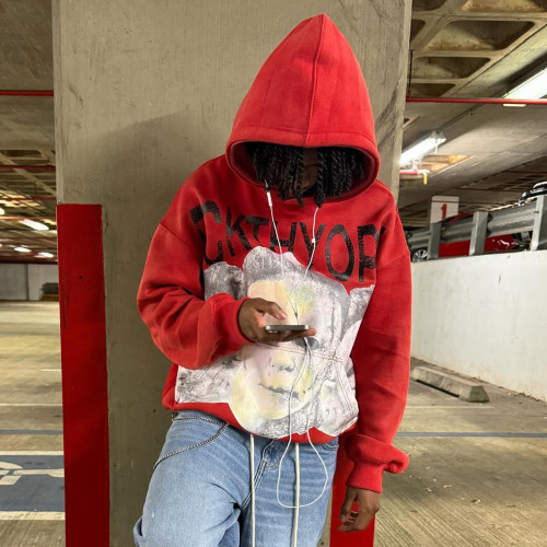 Custom Clothing Manufacturers Digital Printing Acid Wash 100% Cotton Hoodies