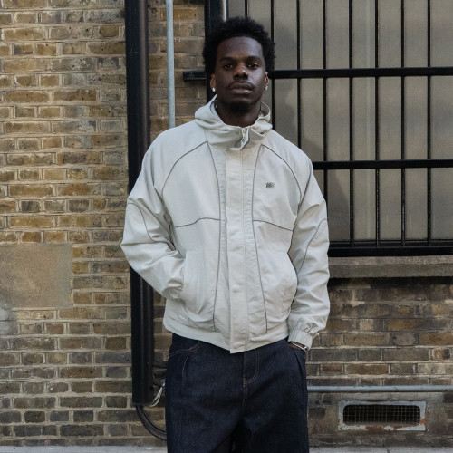 Custom Clothing Manufacturers Nylon Piping Metal logo Hoodie