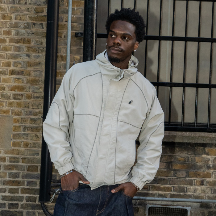 Custom Clothing Manufacturers Nylon Piping Metal logo Hoodie