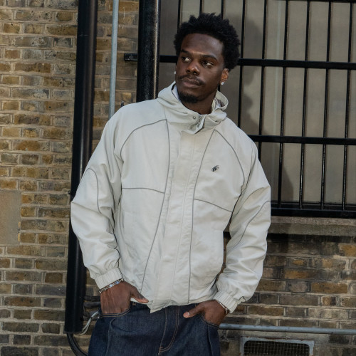 Custom Clothing Manufacturers Nylon Piping Metal logo Hoodie