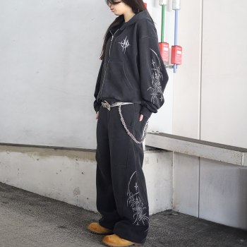 Custom Clothing Manufacturers Screen Printing 100% cotton hooded sweatshirt set