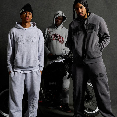 Custom Clothing Manufacturers Embroidery 100% cotton pullover hoodie set