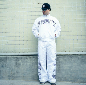 Custom Clothing Manufacturers Embroidered Casual Nylon Jacket And Trousers Set