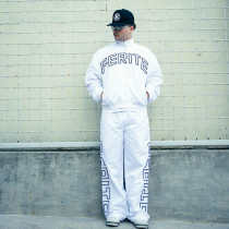 Custom Clothing Manufacturers Embroidered Casual Nylon Jacket And Trousers Set