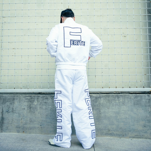 Custom Clothing Manufacturers Embroidered Casual Nylon Jacket And Trousers Set