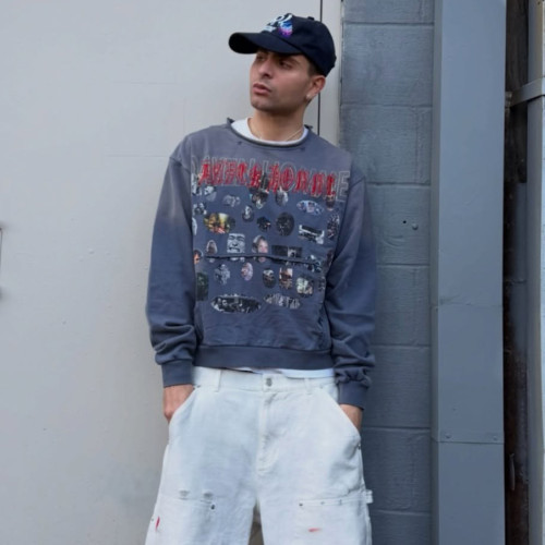 Custom Clothing Manufacturers Digital printing Spray Dirty Effect T-shirt