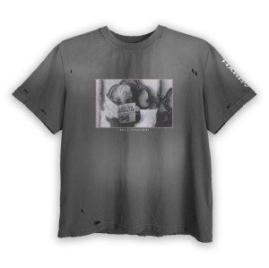 Custom Clothing Manufacturers Screen Printing Acid Wash Distressed T-Shirt