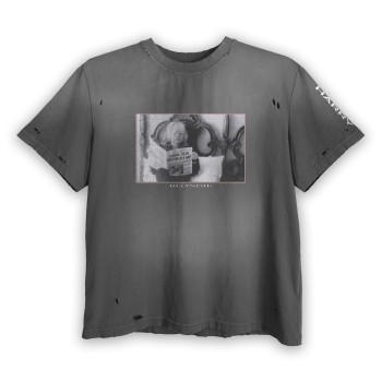 Custom Clothing Manufacturers Screen Printing Acid Wash Distressed T-Shirt