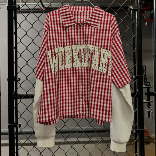 Custom Clothing Manufacturers Digital Printing Rhinestone Two-piece look shirt