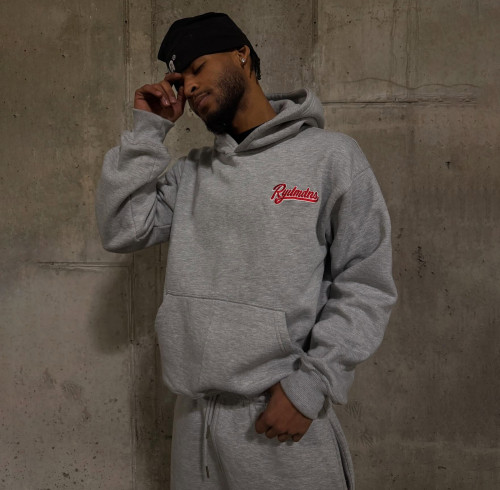 Custom Clothing Manufacturers Embroidery 100% Cotton Hooded Tracksuit Set