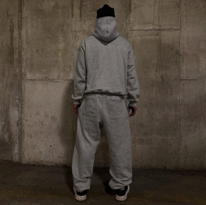 Custom Clothing Manufacturers Embroidery 100% Cotton Hooded Tracksuit Set