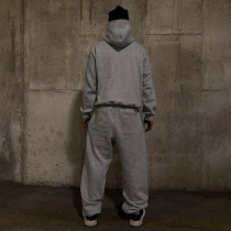 Custom Clothing Manufacturers Embroidery 100% Cotton Hooded Tracksuit Set