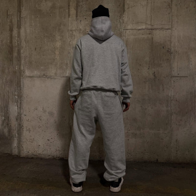 Custom Clothing Manufacturers Embroidery 100% Cotton Hooded Tracksuit Set