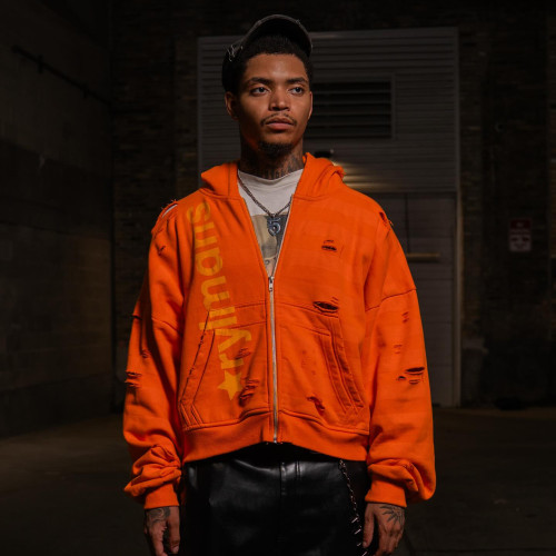 Custom Clothing Manufacturers Screen Printing Distressed 100% Cotton Hoodies