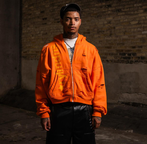 Custom Clothing Manufacturers Screen Printing Distressed 100% Cotton Hoodies