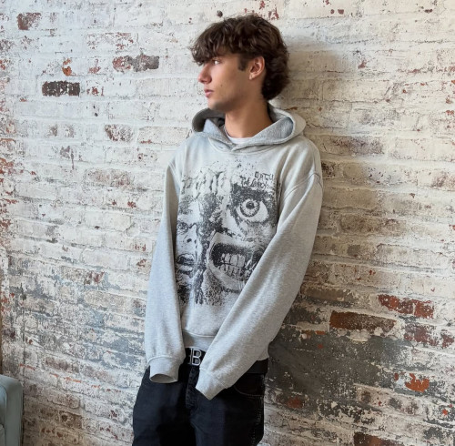 Custom Clothing Manufacturers Screen Printing distressed cotton hoodies