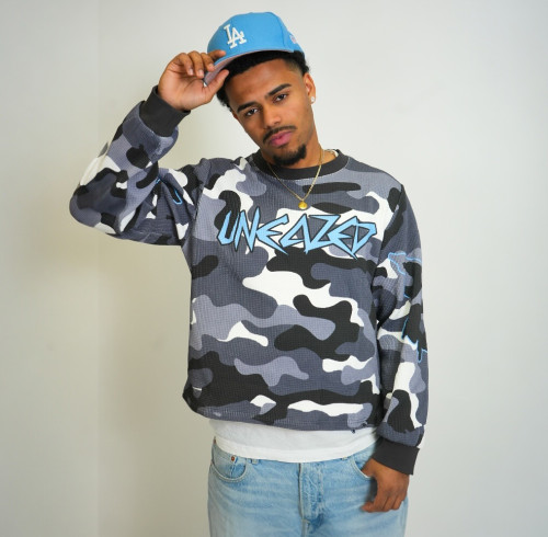 Custom Clothing Manufacturers Digital Printing Camouflage waffle-knit T-shirt