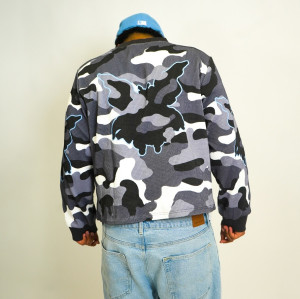 Custom Clothing Manufacturers Digital Printing Camouflage waffle-knit T-shirt