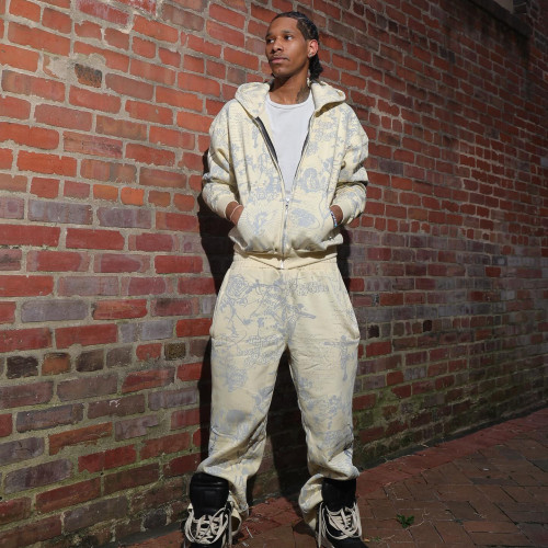 Custom Clothing Manufacturers Screen Printing 100% Cotton Hoodies Set