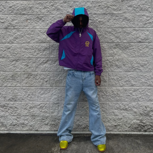 Custom Clothing Manufacturers Embroidery 100% Nylon Waterproof Jacket