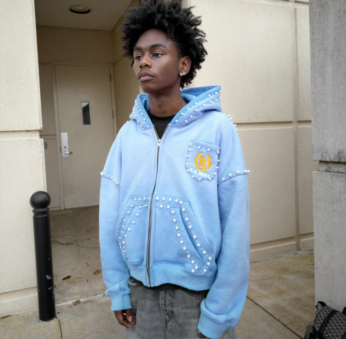 Custom Clothing Manufacturers Embroidery Beading 100% Cotton Hoodies