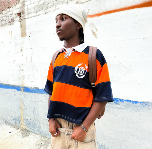 Custom Clothing Manufacturers Digital Printing 100% Cotton Striped Polo Shirt