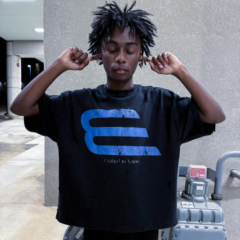 Custom Clothing Manufacturers Distressed Digital Printing 100% Cotton T-shirt