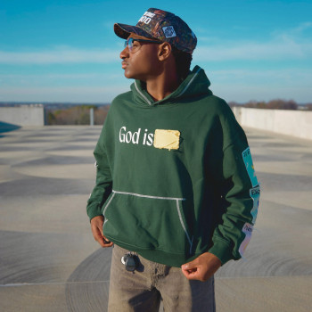 Custom Clothing Manufacturers Digital Printing Appliqué Hooded Sweatshirt