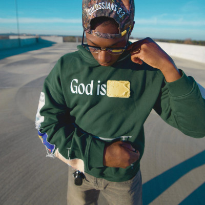 Custom Clothing Manufacturers Digital Printing Appliqué Hooded Sweatshirt