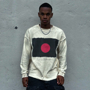 Custom Clothing Manufacturers Spray dirty Effect Digitally Printed T-shirt