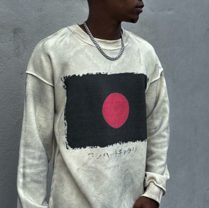 Custom Clothing Manufacturers Spray dirty Effect Digitally Printed T-shirt