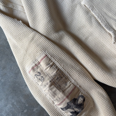 Custom Clothing Manufacturers Screen Printing Distressed Waffle-knit hoodie