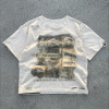 Custom Clothing Manufacturers Screen Printing Distressed Raw T-shirt
